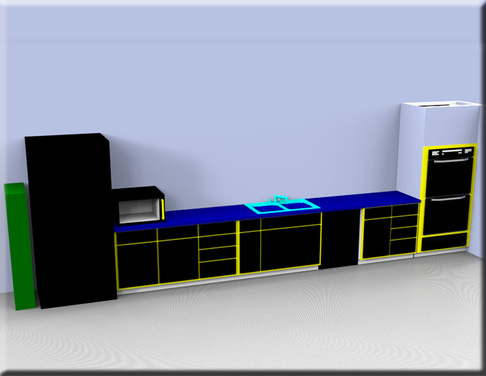 3D & 2D Box Home Kitchen Cabinets